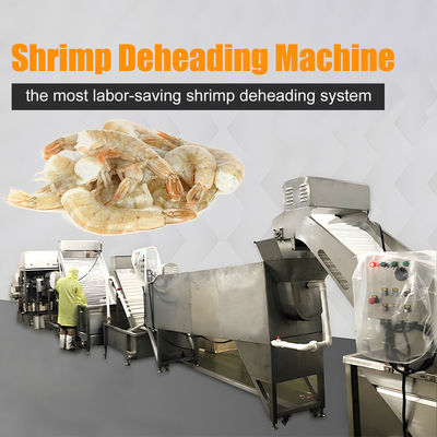Đường chế biến loại bỏ đầu tôm bằng thép không gỉ Máy tách và phân loại thân đầu tôm
