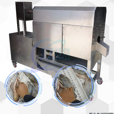 Dễ dàng để vận hành cá làm sạch máy gutting cá bụng chia máy 50pcs/min 1.52KW