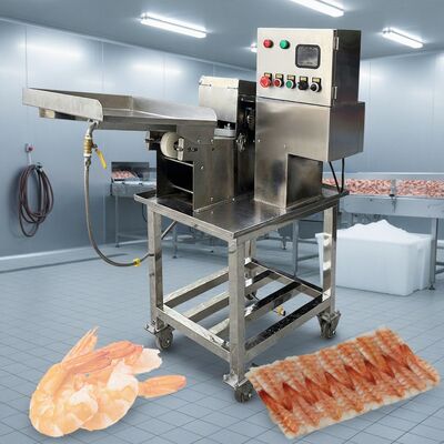 Giá tốt. Máy cắt tôm tự động ổn định cao Máy cắt tôm đa chức năng Thép không gỉ 304 Máy cắt tôm cho hải sản trực tuyến