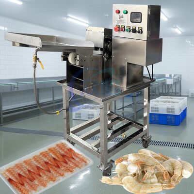 Giá tốt. Máy cắt tôm Sushi Tiêu chuẩn CE Máy chế biến tôm đa chức năng Máy bóc và cắt tôm 380V trực tuyến