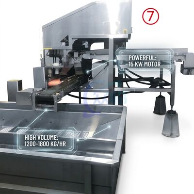Giá tốt. Durable Shrimp Processing Machine Hygienic SUS304 800-1000KG 9.0KW 220V For Food Processing Factory trực tuyến