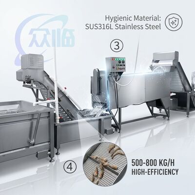Giá tốt. Energy Saving Shrimp Deheading Sorting Machine SUS304 Stainless Steel 1200-1800KG 7.5KW 380V trực tuyến
