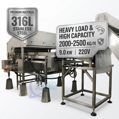 Giá tốt. Commercial Shrimp Deheading Machine SUS304 800-1000KG 11.7KW 380V For Seafood Factory trực tuyến